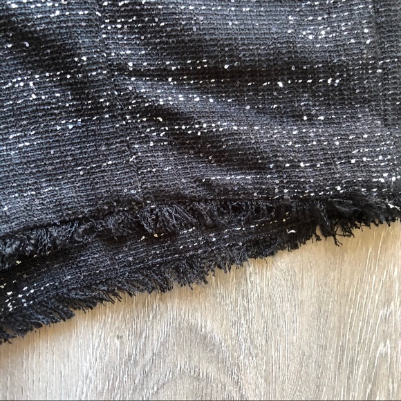NWT Loft Black Fringe Tweed Shorts Sz 2 - Picture 5 of 9